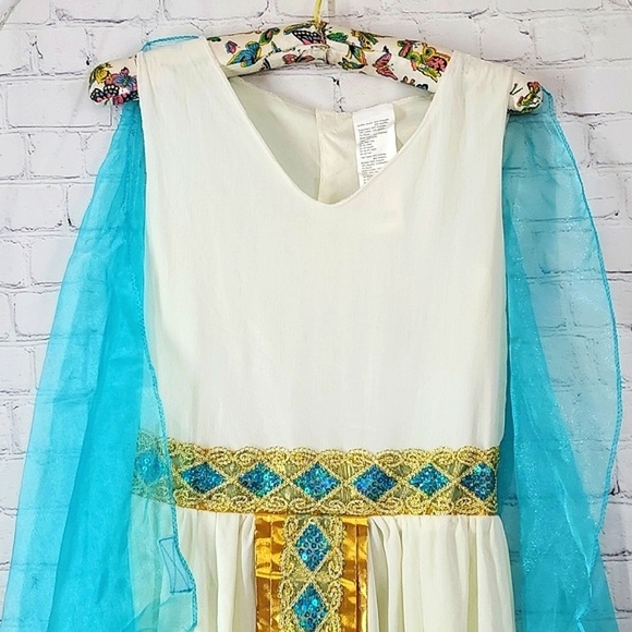 Spirit Halloween Egyptian Pharaoh Cleopatra Dress & Pharaoh Hat Women Sz M(8-10) - Picture 6 of 17
